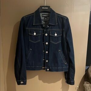 Express  Jeans Women's Blue Denim Jacket Sz L